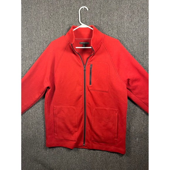 Banana Republic Other - Banana Republic Mens Red Full Zip Mock Neck Raglan Jacket Large